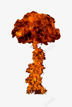 燃烧的炸弹核弹爆炸烟雾高清图片