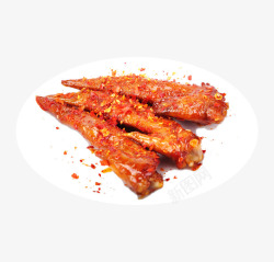 美味的辣椒面儿产品实物辣椒卤鸡翅高清图片