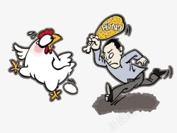 h7n9折页预防禽流感插画高清图片