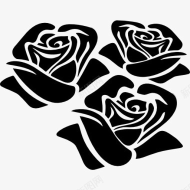 花艺套装玫瑰组图标图标