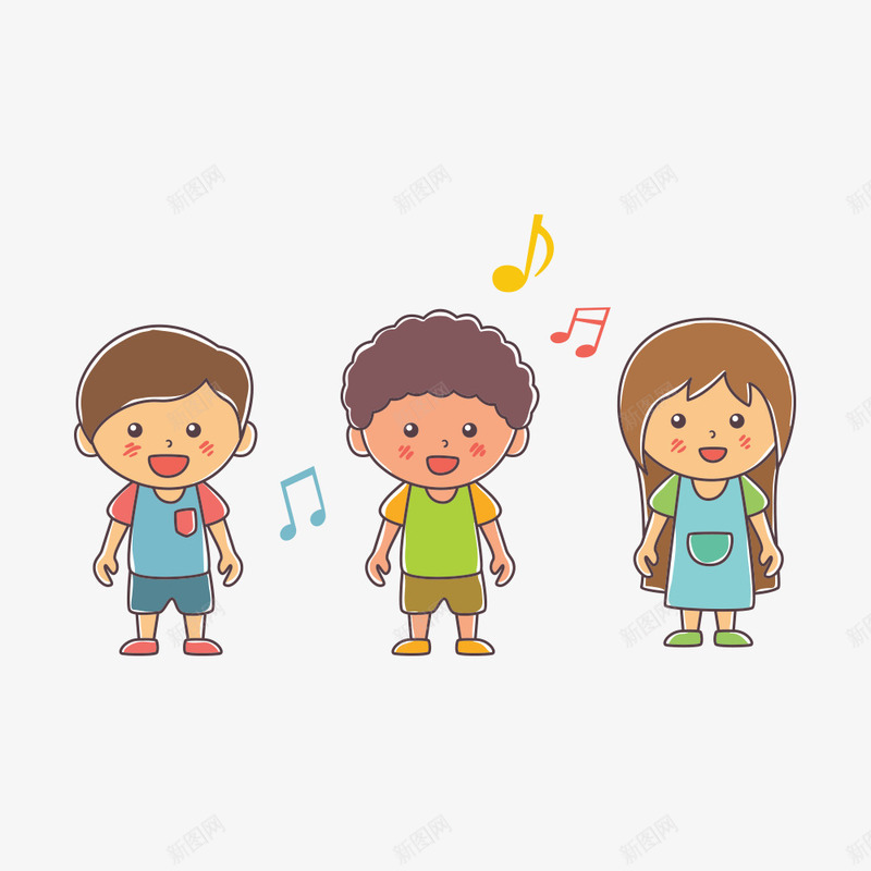 孩子歌唱比赛矢量图ai免抠素材_88icon https://88icon.com 唱歌 孩子 孩子唱歌 孩童 欢乐 歌唱 比赛 演唱 节目 表演 音符 矢量图