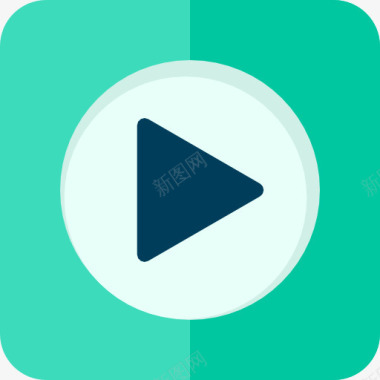 视频PNG矢量图多媒体音乐玩视频平绿图标图标