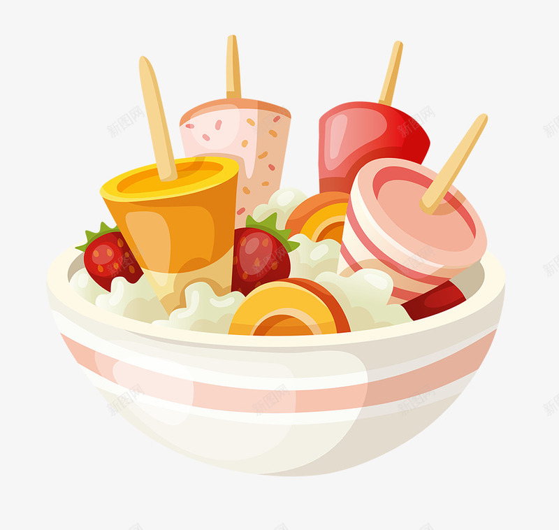 水果沙拉png免抠素材_88icon https://88icon.com 冰淇淋 水果 雪糕 食物 饮料