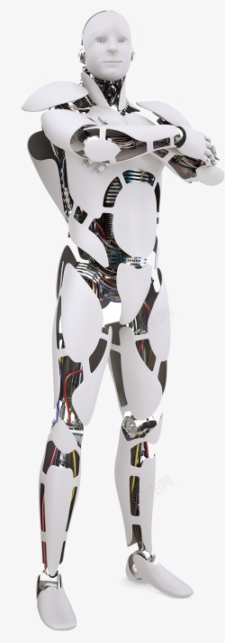 白色矢量机器人白色人工智能机器人高清图片
