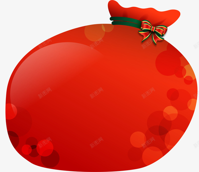 红色圣诞节礼物袋子png免抠素材_88icon https://88icon.com Christmas Merry 圣诞快乐 圣诞老人的袋子 圣诞节 礼袋 福袋