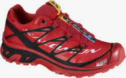 红色登山运动鞋素材