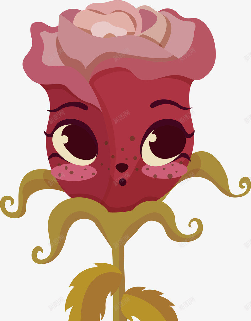 可爱卡通玫瑰花朵表情矢量图ai免抠素材_88icon https://88icon.com 卡通 可爱 向日葵 玫瑰花 玫瑰花朵 眼神 矢量图设计 表情 设计 鲜花 矢量图