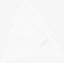圣诞节创意白色圣诞树素材