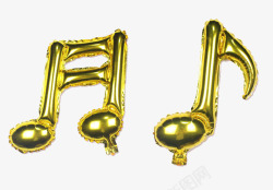 金色520铝箔气球金色音符铝膜气球高清图片