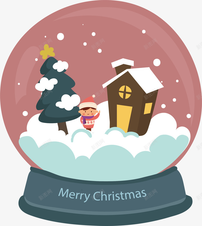 圣诞节美丽雪景水晶球png免抠素材_88icon https://88icon.com 圣诞水晶球 圣诞节 水晶球 矢量png 雪景 雪景水晶球