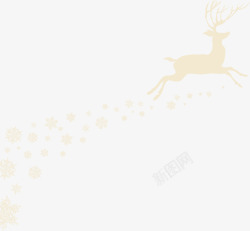 小清新麋鹿素材黄色卡通麋鹿高清图片