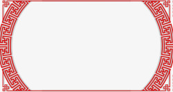 中国红镂空边框纹理素材