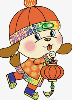 狗年春节传统吉祥物素材