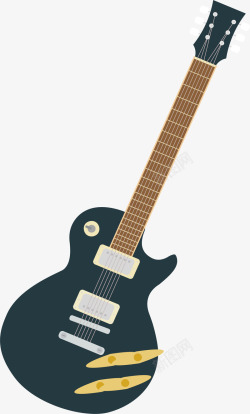 蓝色吉他蓝色摇滚吉他矢量图高清图片
