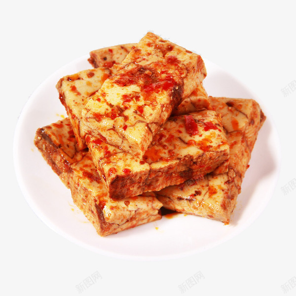 香辣味卤豆干特写png免抠素材_88icon https://88icon.com 产品实物 休闲食品 卤豆腐 厚豆干 豆腐干 香辣味卤豆干特写 麻辣零食