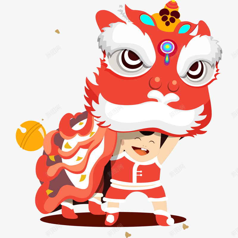 卡通喜庆舞狮的小孩子装饰广告设png免抠素材_88icon https://88icon.com 卡通喜庆舞狮的小孩子装饰广告设计免费下载 卡通装饰 喜庆装饰 小孩子舞狮 广告设计 新年庆祝 海报设计 舞狮表演 节日庆祝