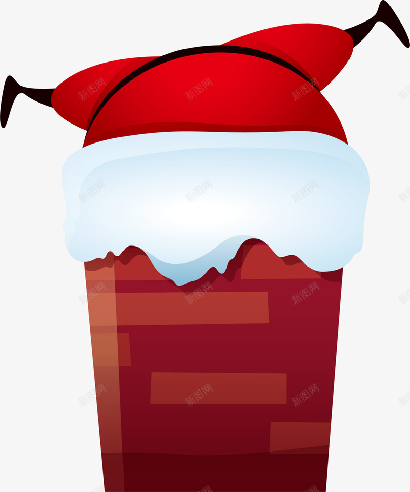 红色卡通可爱圣诞老人png免抠素材_88icon https://88icon.com Christma Christmas Merry 圣诞快乐 圣诞老人 圣诞节 爬烟囱 装饰图案