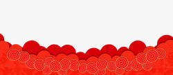 百福福字底纹红色新年红色中国风祥云背景底纹高清图片