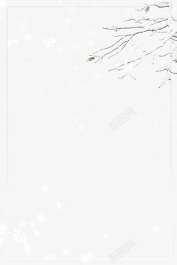 落雪的树枝落雪的树枝高清图片