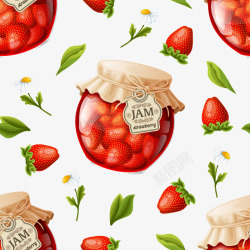精美草莓果酱背景素材