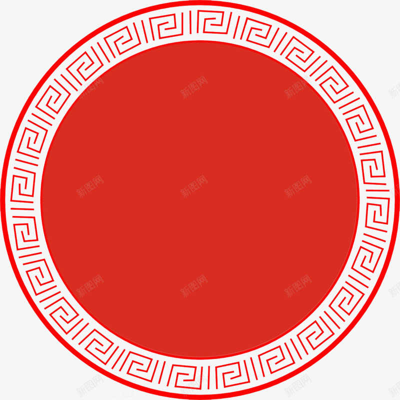 红色中国风古典圆圈png免抠素材_88icon https://88icon.com 中国风框架 圆圈标签 新年 新春 春节 过年