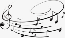 音乐动感素材音乐符号矢量图高清图片