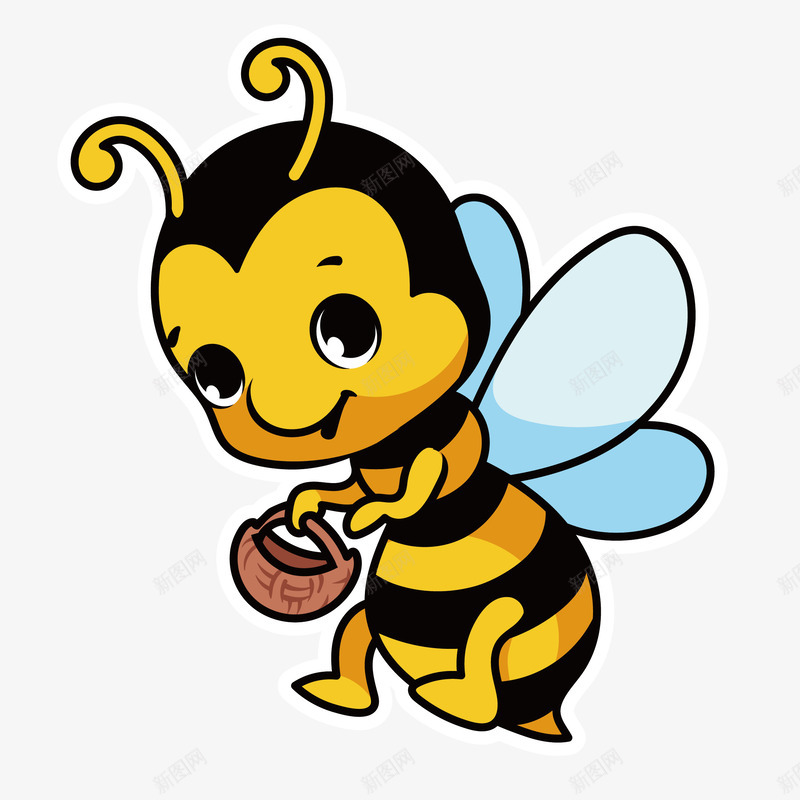 可爱创意卡通小蜜蜂png免抠素材_88icon https://88icon.com 儿童插画 可爱小蜜蜂 小蜜蜂 小蜜蜂与小篮子 小蜜蜂儿童插画 飞翔的蜜蜂 黄色