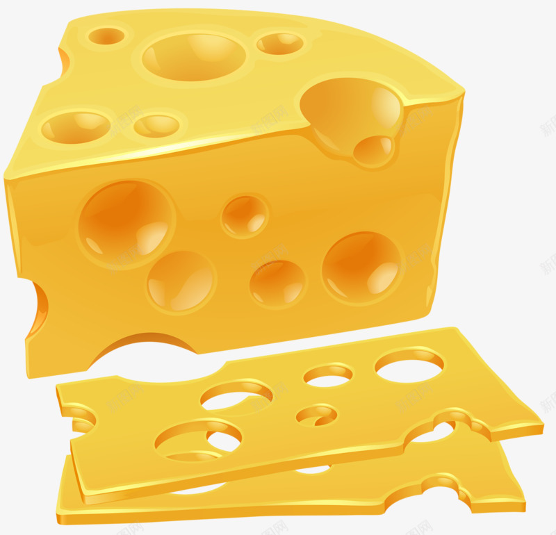 奶酪块和奶酪片png免抠素材_88icon https://88icon.com 奶油 奶酪 零食 食物 黄油