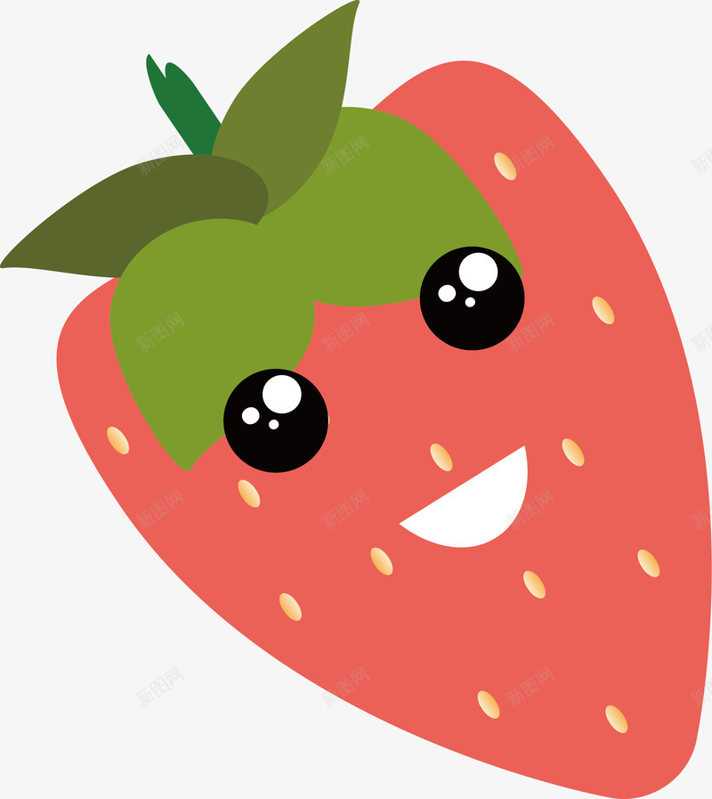 可爱粉色卡通草莓png免抠素材_88icon https://88icon.com 卡通草莓 可爱的草莓 可爱草莓笑脸 矢量png 粉色草莓 草莓笑脸