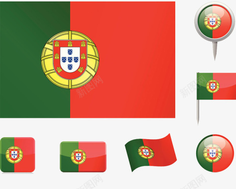葡萄牙元素图案图标图标