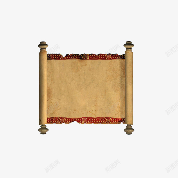 复古卷轴png免抠素材_88icon https://88icon.com 复古 破损 金色