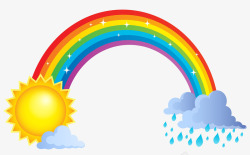 天气的符号手绘彩色天气符号高清图片