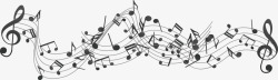 五线谱钢琴装饰背景彩色五线谱音符钢琴和音符矢量图高清图片
