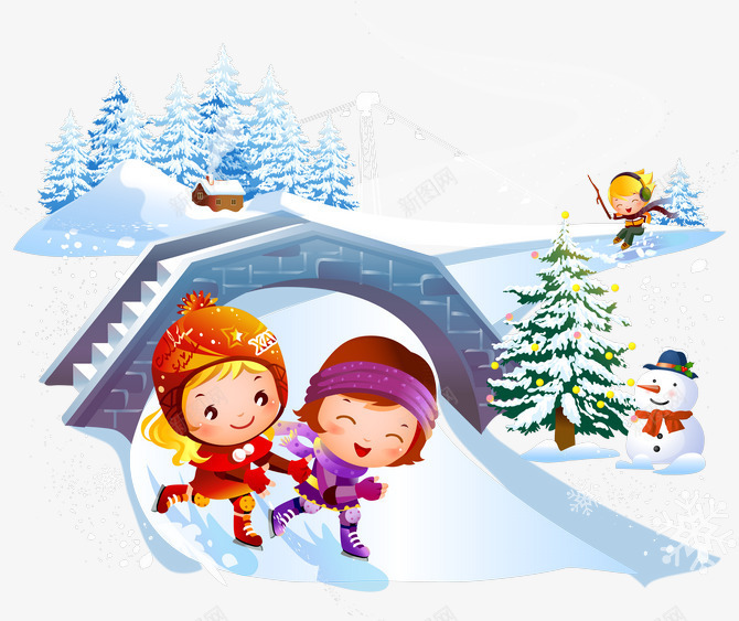 滑雪的小孩png免抠素材_88icon https://88icon.com 体育活动 儿童 卡通 学生 小孩 小朋友 插画 滑雪 运动