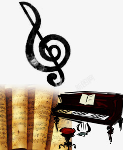 钢琴音符素材