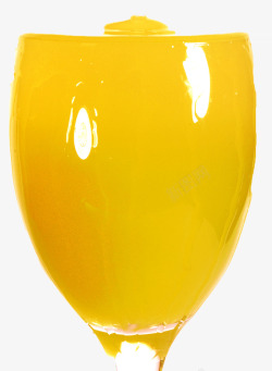 唯美精美黄色水杯高脚杯果汁素材
