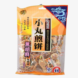 黑胡麻小丸煎饼素材