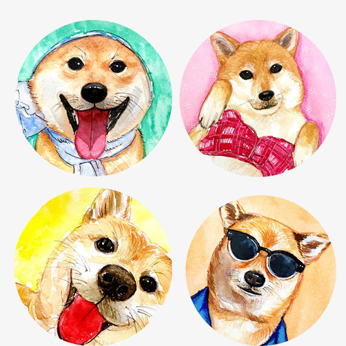 秋田犬呆萌表情合集png免抠素材_88icon https://88icon.com 卖萌表情 带墨镜表情 水彩画 秋田犬 黄色