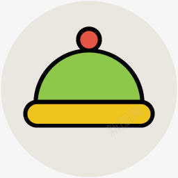 标签节日帽子餐盘盖图标图标