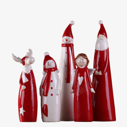 新年大礼品矢量创意圣诞节麋鹿雪人陶瓷摆件高清图片