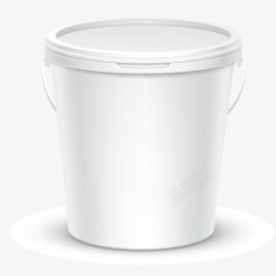 柱形罐头空白包装盒空白油漆桶矢量图高清图片