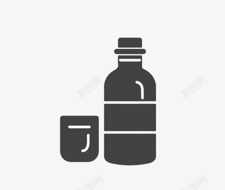 网页icon图标食品瓶矢量图图标图标