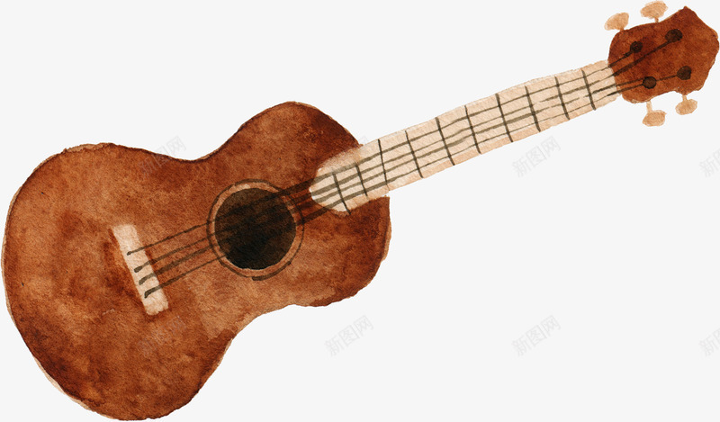 手绘的棕色吉他乐器png免抠素材_88icon https://88icon.com 乐器 卡通乐器 吉他 手绘乐器 效果图 新图网 音乐