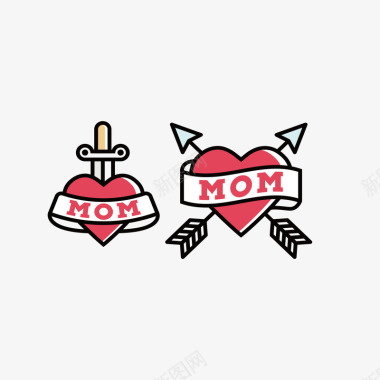 母亲节快乐卡片母亲节logo图标图标