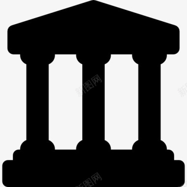 希腊银行象征图标图标