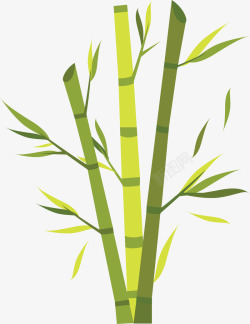 茂盛的绿色竹子竹林矢量图素材