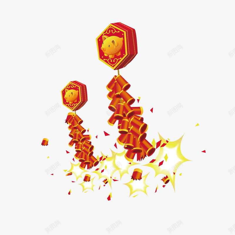 红色中国风节日鞭炮装饰png免抠素材_88icon https://88icon.com 中国风 元宵 元旦 喜庆 年味 红色 背景材 节日 装饰 过年 迎春 迎春元素 鞭炮