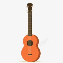 扁平化吉他乐器矢量图素材