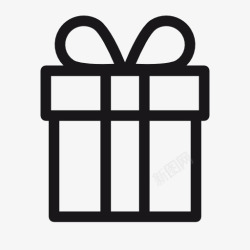 盒子防暴图标礼物盒子简洁圣诞节图标高清图片