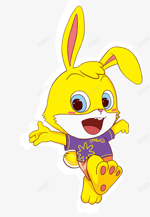 卡通兔子png免抠素材_88icon https://88icon.com q版兔子 兔子 动物 卡通动物 可爱兔子 长耳朵 黄色小兔子